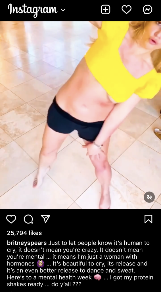Britney Spears Insta Screenshot 2