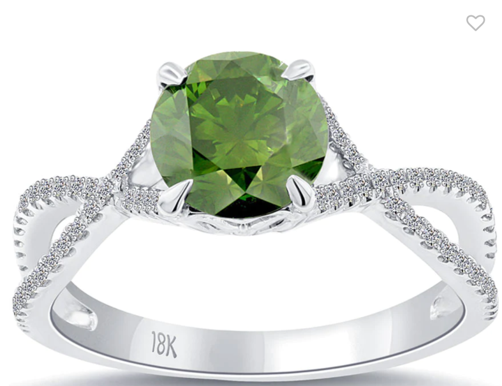 green diamond ring