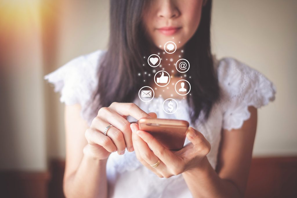 Woman Social Media