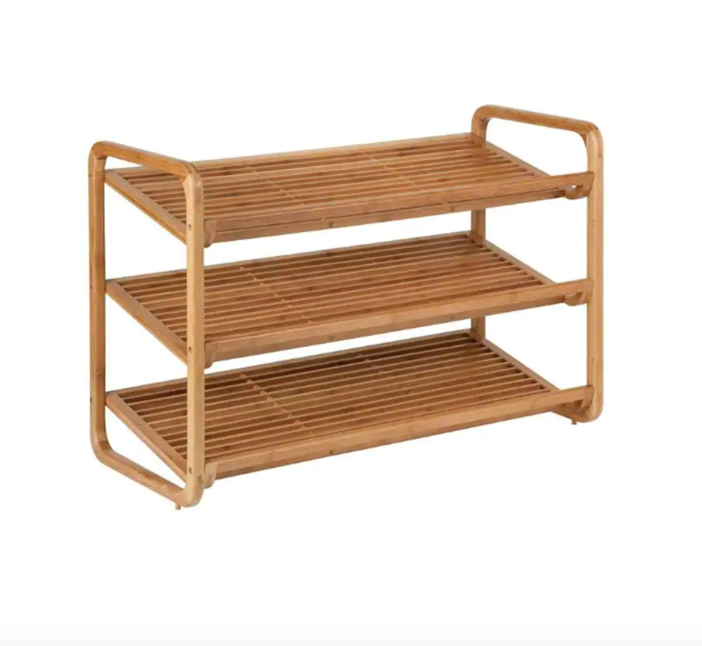 Brown Bamboo Shoe Rack