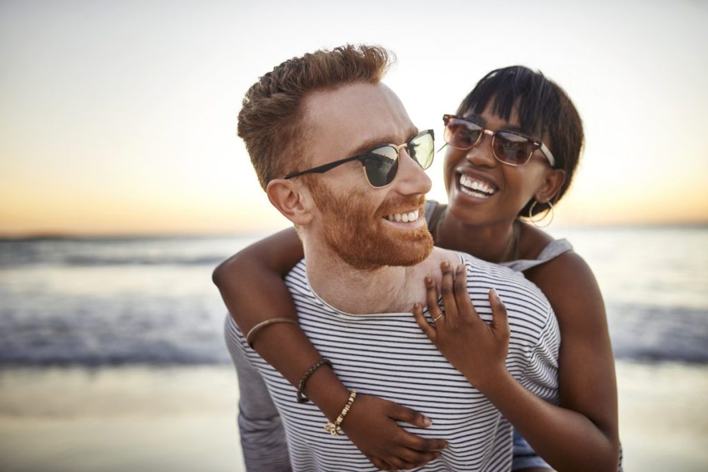 couple by ocean