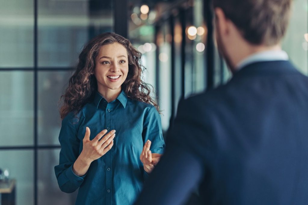 WOMAN TALKING