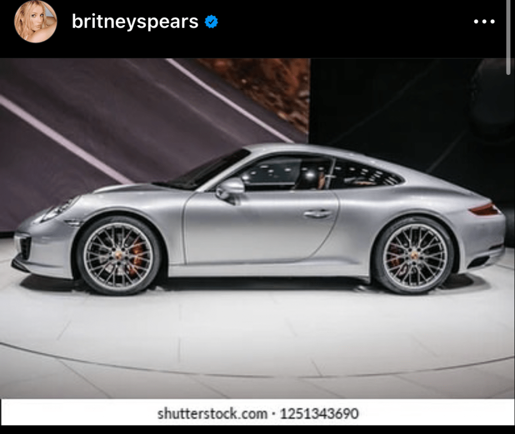 Britney Spears Instagram Screenshot