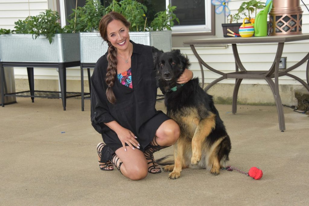 jene with her dog
