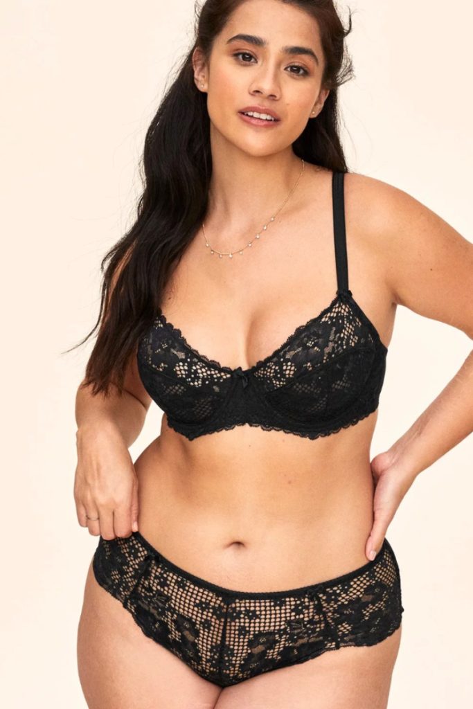 Luvlette Valentine's Day Plus Full Coverage Unlined Lace Mesh Bra