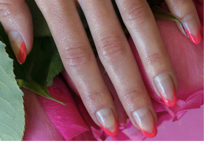 Hot pink french mani