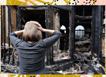 Woman House Burned