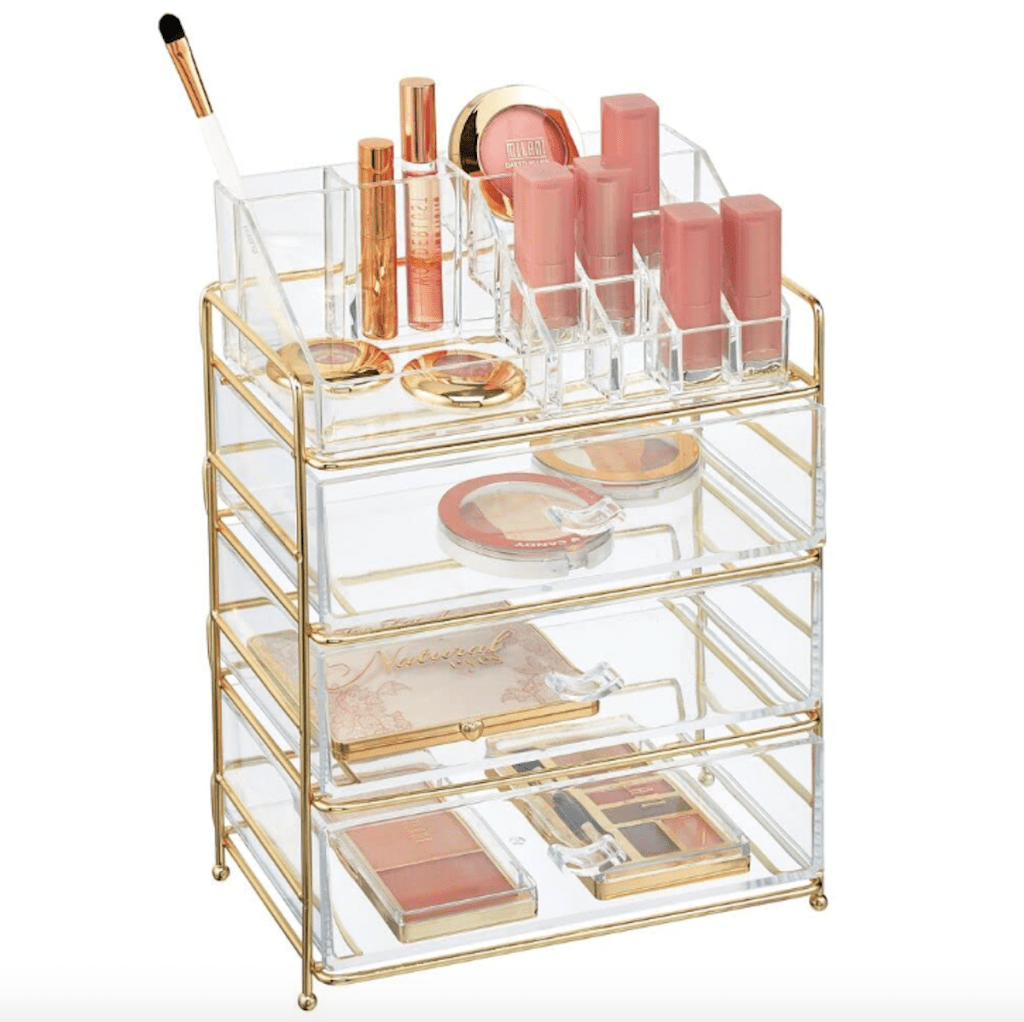 mDesign Plastic Cosmetic Organizer Storage Station