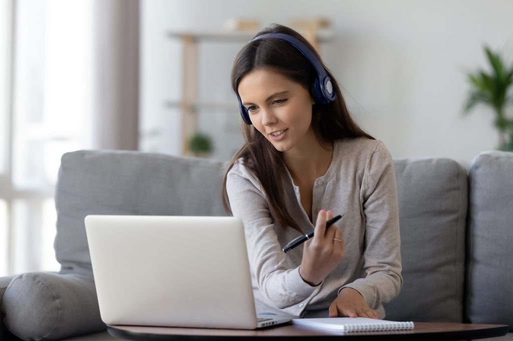 Woman Tutoring Online