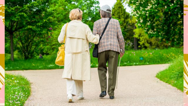 Two Senior Ladies Walking